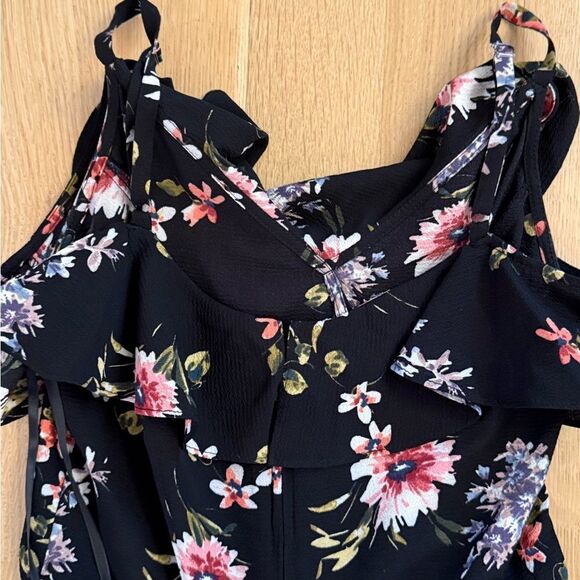 Iz Byer Black and Pink Asymmetrical Ruffled Sundress - Picture 8 of 9